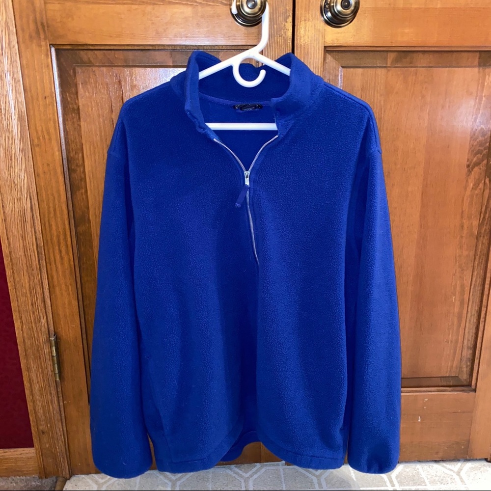 Lands End Royal Blue Fleece Sweater